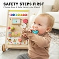 thumbnail image 3 of Tiny Land Wooden Baby Walker, Adjustable Speed Baby Push Walker for Boys and Girls, Montessori Activity Center Push Toy for Kids Development, 3 of 6