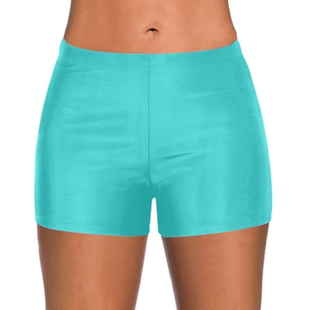 Clearance! Hontri Swimwears Tankinis Set Women Running High Waist Bikini Bottoms Swim Briefs Beach Shorts Swim Bikini Bottom Shorts Swimwear Beach Light Blue M