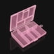 thumbnail image 5 of Organizador de cajas de plástico para almacenamiento | Porta-uñas para el arte de uñas para joyería en pastillas 6 cuadrículas | Pequeño recipiente compacto portátil para vitaminas, cuentas, 5 of 5