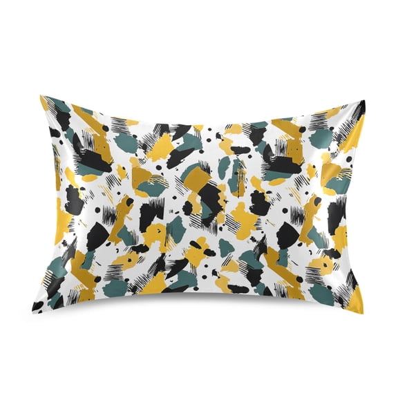 Ryvnso Satin Pillowcase Abstract Print Pillow Cases Standard Size 26x20in