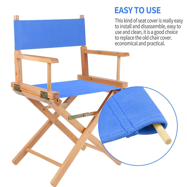 Reusable Director Chair Cover Kit for Directors Chairs Movie Chair Replacement Canvas Seat and Back Canvas Cloth Cover 1 Set
