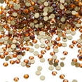 thumbnail image 1 of Uxcell Piedras de strass redondas de fondo plano, gemas de cristal de fondo plano para manualidades DIY, decoración de ropa y arte de uñas Ámbar SS3, 1 of 7