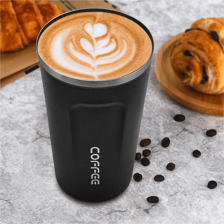Travel Coffee Mug, 17OZ Double Walled Insulated Vacuum Coffee Tumbler with  Leakproof Lid for Outdoor, Home, Office