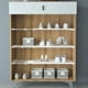 thumbnail image 4 of Estantería de almacenamiento ampliable para armarios | Estantería organizadora metálica ajustable | Divisor retráctil en capas para armarios, armarios, armarios para zapatos | Plástico blanco, 4 of 6