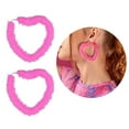 thumbnail image 2 of Necvior Sweet Cool Plush Heart Hoop Earrings Fashion Simple Piercing Earrings Jewelry, 2 of 20