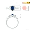 thumbnail image 5 of Angara Natural 0.85 Ct. Blue Sapphire with Diamond Classic Ring in Sterling Silver for Women (Ring Size: 6.5), 5 of 10