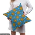 thumbnail image 4 of Ambesonne Mystic Fabric by the Yard Upholstery, Sun and Moon with Face Stars, 1 Yard, Azure Blue Dark Yellow, 4 of 4