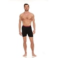 thumbnail image 3 of LINCOLN CARTER Men's Cotton Stretch Boxer Briefs, Pack of 6, Anti-Chafing, Soft, Cooling, Tagless - XL, Black, 3 of 3