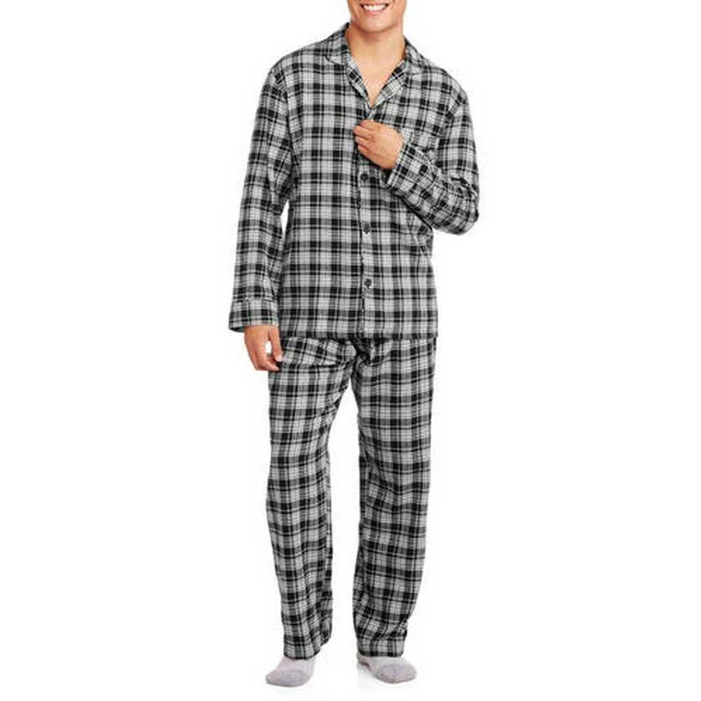 Hanes - Men's Flannel Pajama Set - Walmart.com - Walmart.com