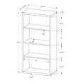 thumbnail image 3 of Nmkwnr 4 Shevles 48" Tall Wood Bookshelf Bookcase for Bedroom, Office, Living Room, White, 3 of 5