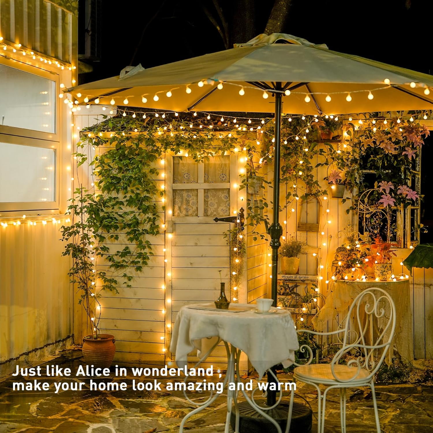 JMEXSUSS 100 LED Connectable Globe String Lights Indoor Bedroom, 33ft Warm White Christmas Lights Plug in with Remote, 8 Mode Hanging Fairy Lights Outdoor for Room Classroom Party Tree Christmas Deco