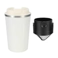 thumbnail image 2 of Vaso de acero inoxidable Taza de café al vacío con tapa para cocina Taza de café de viaje para bebidas con  térmico de bebidas calientes a 510ml blanco Baoblaze Vasos aislados, 2 of 8