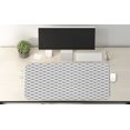 thumbnail image 2 of Abstract Computer Mouse Pad, Monochrome Design Hand Drawn Motifs on a Plain Background, Rectangle Non-Slip Rubber Mousepad X-Large, 35" x 15" Gaming Size, Charcoal Grey and White, by Ambesonne, 2 of 2