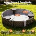 thumbnail image 3 of FUNTOK 47x47" Sandbox with Cover, Plastic Sand Box for Kids with 3 Removable Seats, Kid Outdoor Sandbox with Lid, Deep-Wall Design to Minimize Spills for Backyard Lawn Beach, 3 of 8