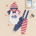 thumbnail image 2 of Okbabeha One Piece Romper And American Flag Pants Polyester 3 Count, 2 of 7