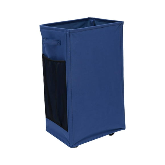 simhoa Foldable Laundry Hamper Laundry Basket with Wheels Storage Container for Laundry Dark Blue