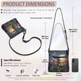 thumbnail image 7 of LedBack Dragonfly Floral Print Crossbody Bags for Women Leather Hobo Purses Shoulder Handbags with Adjustable Shoulder Strap for Shopping Work Party, Blue, 7 of 7