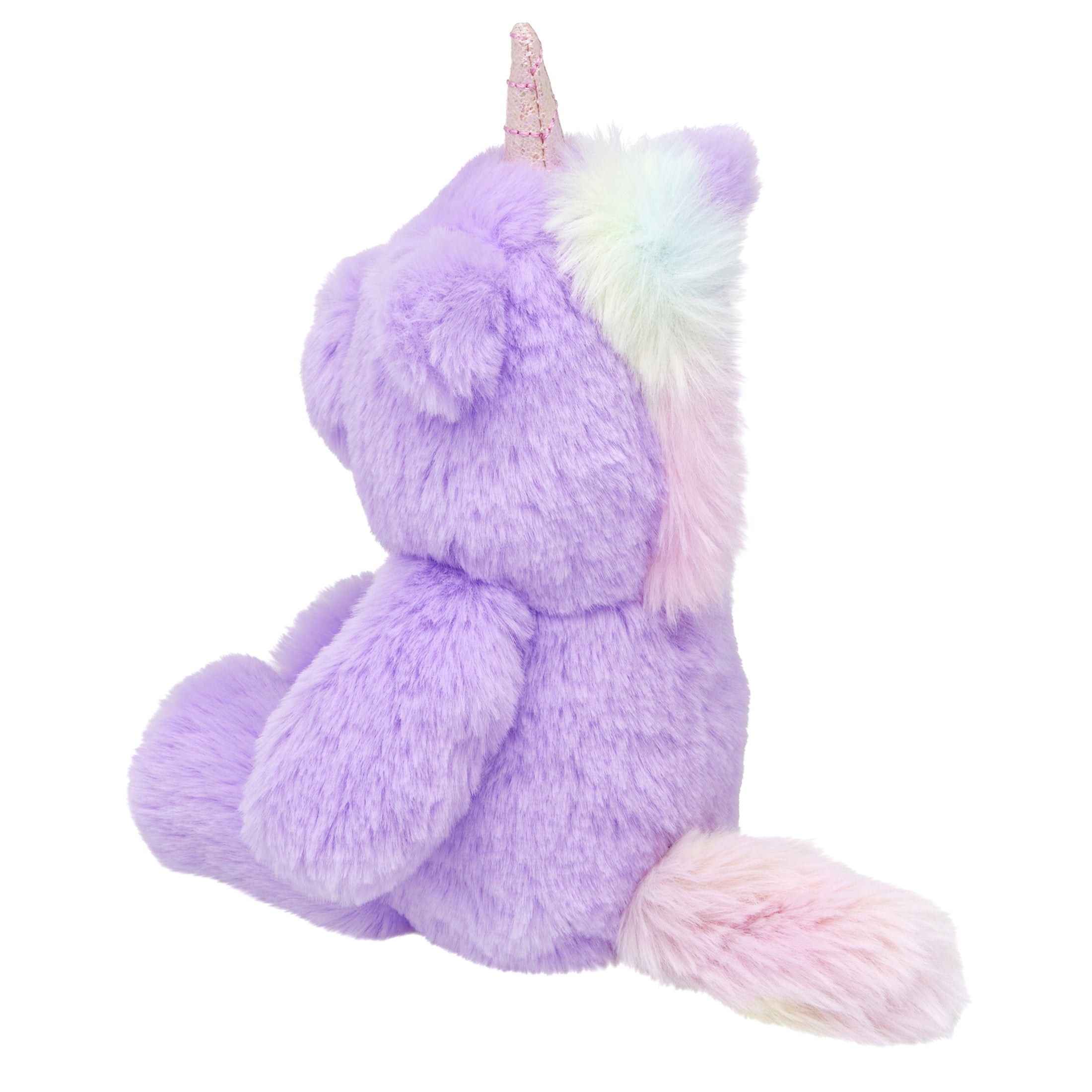 ButterLuvs Plush Unicorn Stuffed Animal, Super Soft Purple Cuddly Unicorn with Rainbow Mane