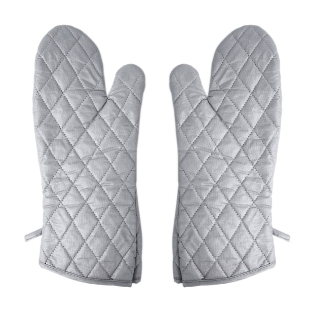 1 par de guantes gruesos para horno, microondas, barbacoas al aire libre, aislamiento térmico (talla grande)