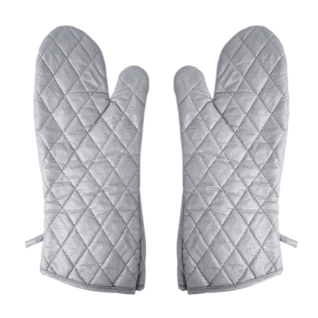 1 par de guantes gruesos para horno, microondas, barbacoas al aire libre, aislamiento térmico (talla grande)