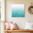 thumbnail image 6 of Canvas Wall Art, Aqua Blue Geometric Framed Canvas Prints for Bathroom Kitchen, Modern White Stripe Distortion Art Gallery Wrapped Wall Decor for Home Office, Gifts, 10"x10" Ship Next Day, 6 of 9