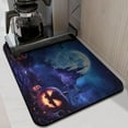thumbnail image 2 of Dish Drying Mat Halloween Horror Pumpkin Spooky Night Moon Castle Dish Drying Pad Absorbent Heat Resistant 18x24 Inch Dish Drying Pad for Coffee Tableware Sink Countertop, 2 of 7