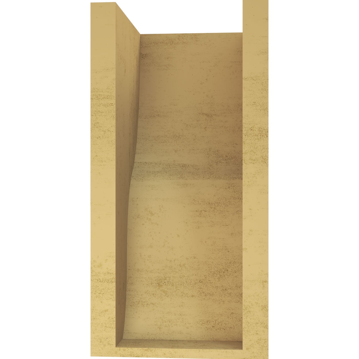 7"W x 7"D x 14"H Wide Greensboro Rough Cedar Woodgrain TimberThane Corbel, Primed Tan