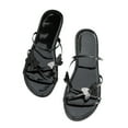 thumbnail image 2 of Large Butterflys Flat Bottom Slippers Women Wearing Beach Sandals Sandals for Women Black 41, 2 of 7