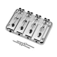 thumbnail image 4 of FashionCha Compact Zinc Alloy Electric Bass Bridge for 4-String Bass, Individually Adjustable Bridge System And Through-Brace Design, Suitable for Amateurs, Conc Silver, 4 of 8