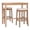 Natural Brown, variant on Linon Claridge 3-Piece Bar Height Tavern Set, Brown/Blue Faux Leather