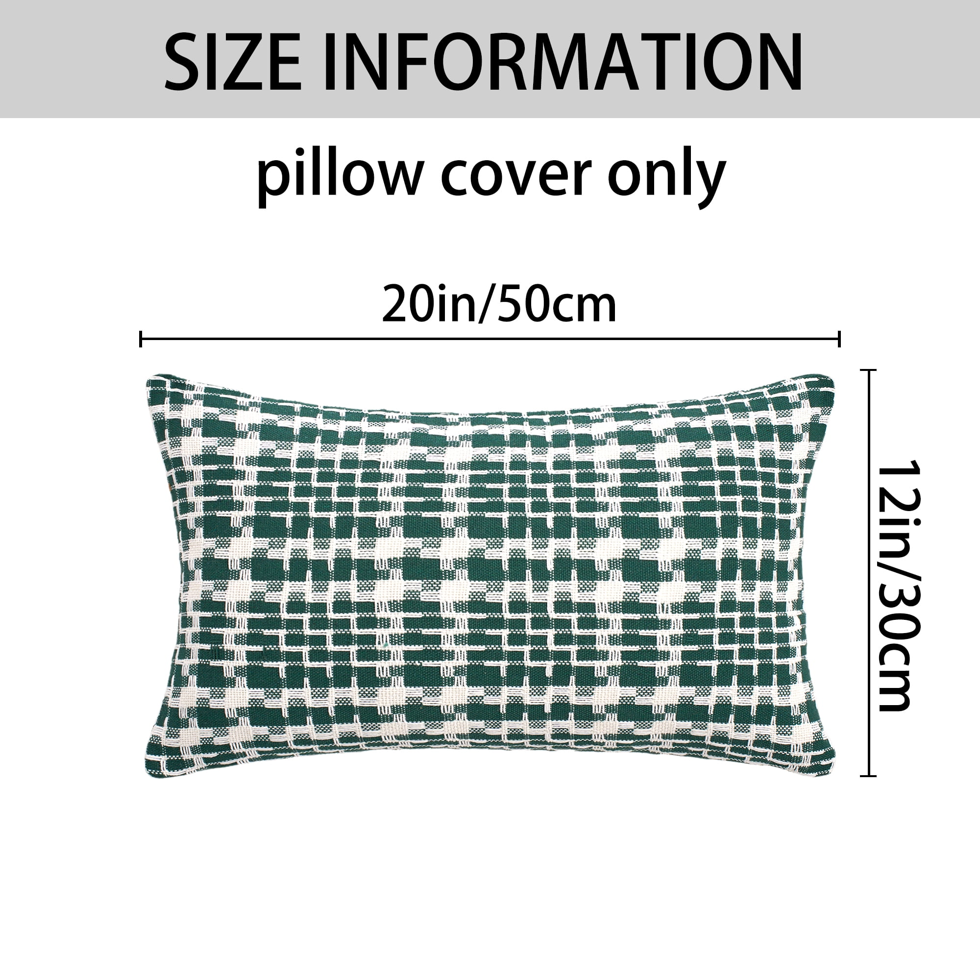Unique Bargains Pack of 2 Decorative Throw Pillow Covers 20" x 12" Green