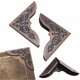 thumbnail image 1 of 1 Uds. Protectores de esquinas de libros de Metal álbumes de carpetas de Scrapbooking grandes 30x30mm Ormromra CKCH03G2V, 1 of 6
