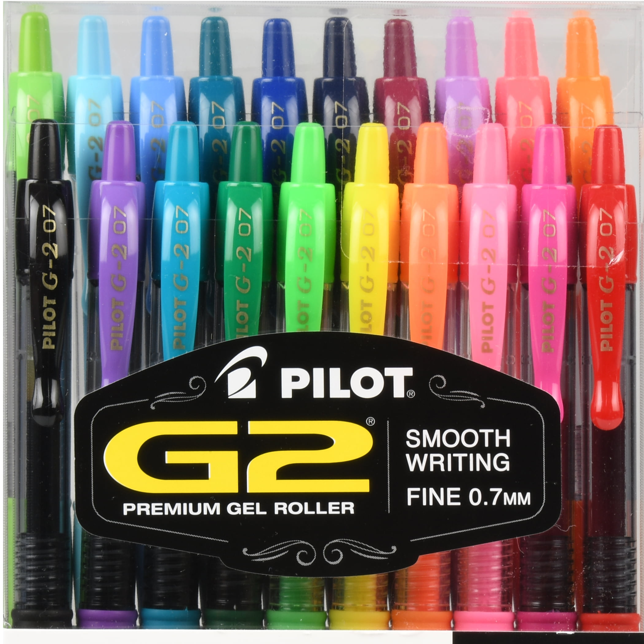 Pilot G2 Premium Gel Ink Pens, Fine Point, Assorted Colors, 20 Count (16696)
