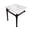 White / Matte Black, variant on Kingston Brass KVPB25228Q1 Monarch 25" Ceramic Console Sink with Stainless Steel Legs (8-Inch, 3-Hole), White/Polished Chrome
