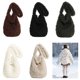 thumbnail image 1 of Bolso peludo para mujeres | Bolso grande de piel sintética y suave | Diseño de orejas de conejo adorables | Bandolera de invierno | Estilo ligero bajo las axilas | Cierre magnético | Bolsillo del, 1 of 7