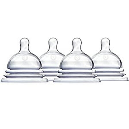 Munchkin Latch Natural Movement Baby Bottle Nipples, 4 Count, Stage 3