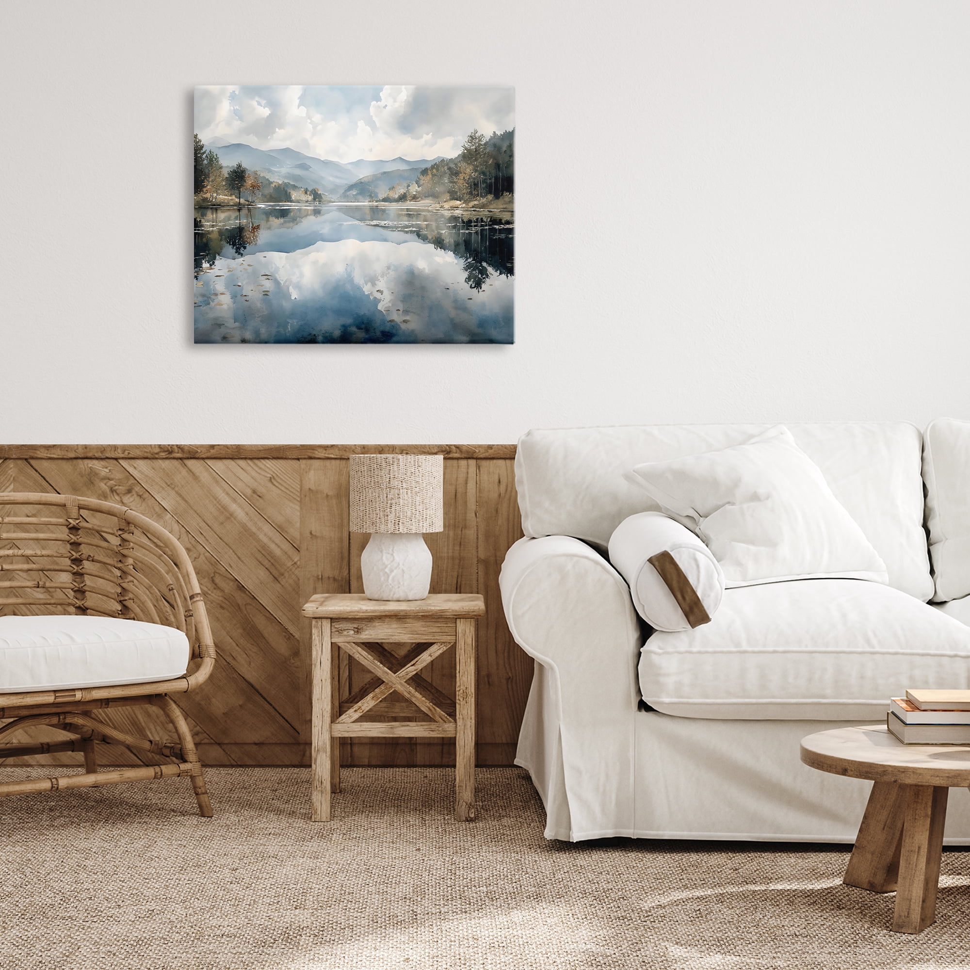 Stupell Industries Nature's Reflection on Mountain Lake Canvas Wall Art, design by Franklyn Gregory