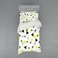 thumbnail image 1 of Ambesonne Geometric Bedding Set 3 Pcs, Diamond Motives in Mosaic, Twin, Yellow Black, 1 of 3