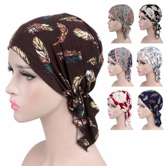 Windfall Women Headwear Sleep Beanie Head Scarf for Bald Wraps Cancer Hats Turbans