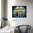 thumbnail image 4 of Nawypu  Christ Wall Art Crucifix Poster Cross  Giclee Modern Artwork Printed on Canvas for Bedroom Living Room Kitchen Home Decor Inner Framed Pictures Ready to Hang, 4 of 6