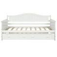 thumbnail image 3 of Wood Daybed with a Trundle, Trundle Daybed Twin Size Standard Twin Bed Frame No Box Spring Required, 3 of 7