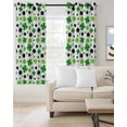 thumbnail image 2 of St Patricks Day Kitchen Curtains Spring Country Green Black Shamrock Cafe Short Curtains for Bathroom Blackout Window Curtain Grommet Small Window Treatment Drapes for Bedroom Living Room 52"x45"x2, 2 of 9