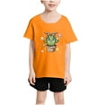 thumbnail image 3 of Girls Summer Tops Loose Fit T-Shirt Short Sleeve Cartoon Graphic Tees Cotton Cute Casual Summer Clothes, Orange, 12 Years, 3 of 7