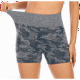 thumbnail image 3 of Yoga Biker Shorts for Women High Waist Camo Seamless Gym Sport Athletic Leggings, 3 of 7