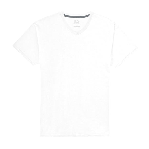 Playera Fruit of the Loom Para hombre cuello v, algodón sustentable, blanco, talla EG