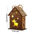 thumbnail image 3 of Fiudx Colgante de Casa de Madera Navideña con Luz Led Brillante, Diseño de Muñeco de Nieve, Alce y Copo de Nieve, Decoración para Árbol de Navidad, Ambiente Cálido, Fácil Instalación, Tamaño 6,5 X 5, 3 of 6