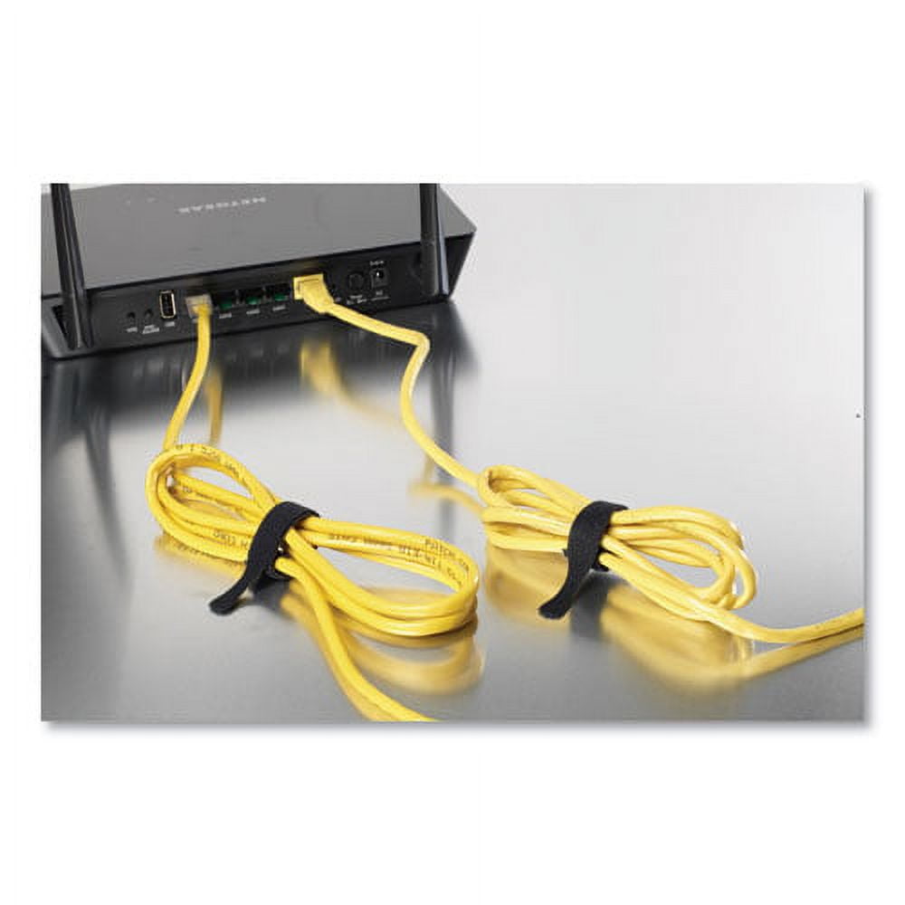 One-Wrap Pre-Cut Thin Ties, 0.25" X 8", Black, 25/pack | Bundle of 2 Packs