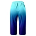thumbnail image 3 of Bibifish Womens Pants Casual Gradient Color Knee Length Pants Comfortable Slim Fit Mid Waist Capri Pants Stylish Casual Daily Wear Trousers, 3 of 4