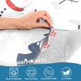 thumbnail image 3 of Yayeee Kitchen Curtains Tier Pair Light Filtering 27"x24" Rod Pocket Short Cafe Window Panel, Blue Cartoon Snowmen, 3 of 7