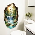 thumbnail image 6 of 3D Broken Wall Underwater World Bathroom Wall Sticker, Self-Adhesive Removable Decorative Mural For & Teenager Bedroom Bathroom Living Room, Waterproof Nature Scene Wall, 6 of 6